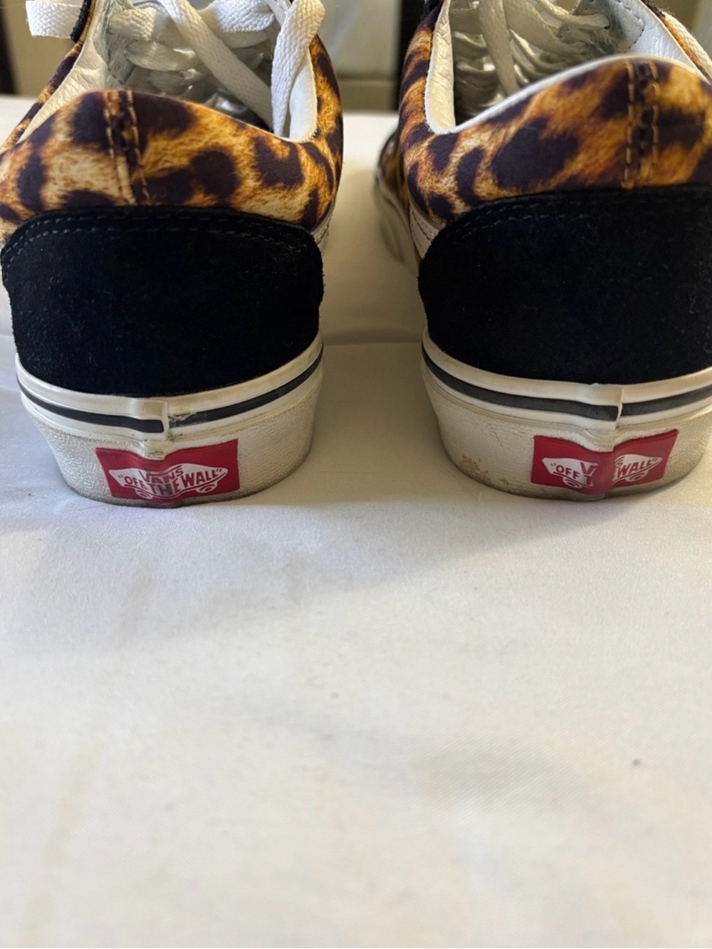 Vans Leopard Print Old Skool Sneakers - Black/Leopard - Picture 4 of 5